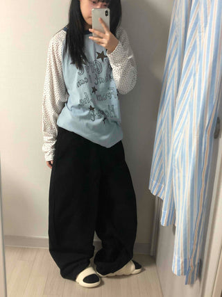 Minimal Plain Wide Long Pants