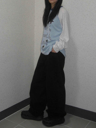 Minimal Plain Wide Long Pants