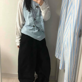 Minimal Plain Wide Long Pants