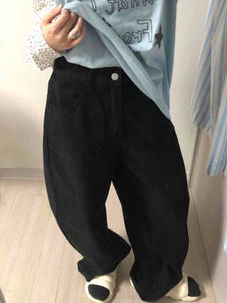 Minimal Plain Wide Long Pants