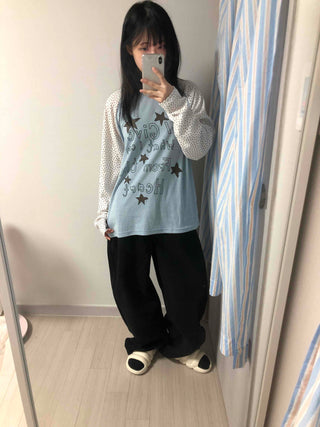 Minimal Plain Wide Long Pants