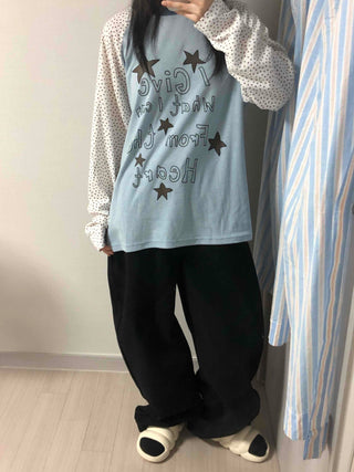 Minimal Plain Wide Long Pants