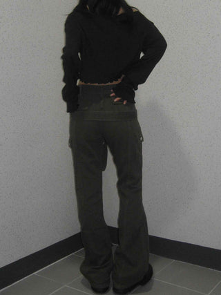 Minimal street style plain cotton long pants