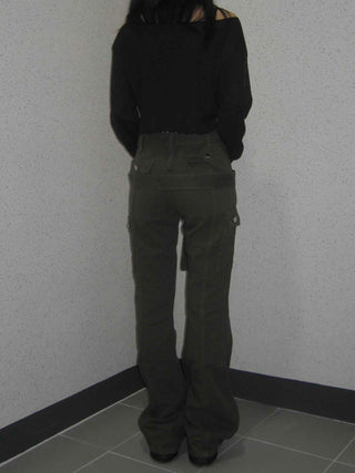 Minimal street style plain cotton long pants