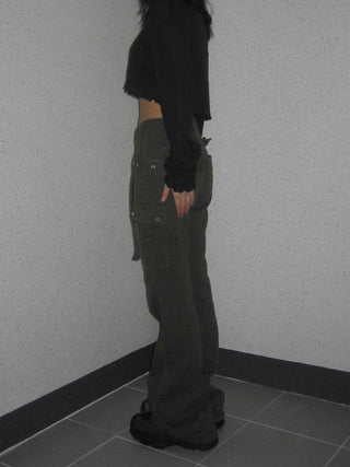 Minimal street style plain cotton long pants