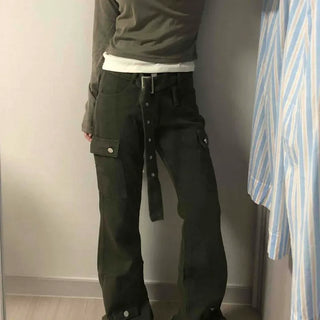 Minimal street style plain cotton long pants