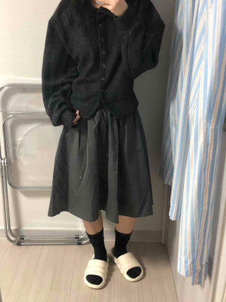 Comfort Knit Plain Shirt Collar Cardigan