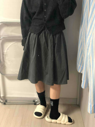 Comfort Knit Plain Shirt Collar Cardigan