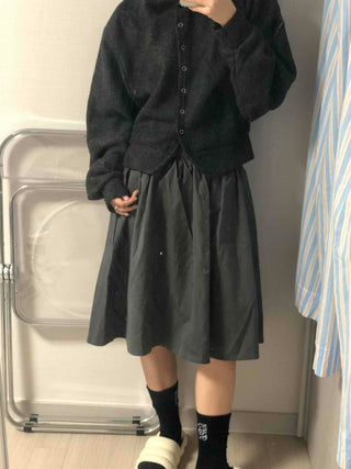 Comfort Knit Plain Shirt Collar Cardigan