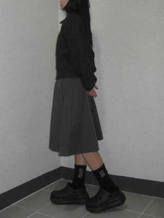 Comfort Knit Plain Shirt Collar Cardigan