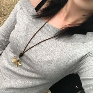 Gray natural plain off-shoulder long-sleeve t-shirt
