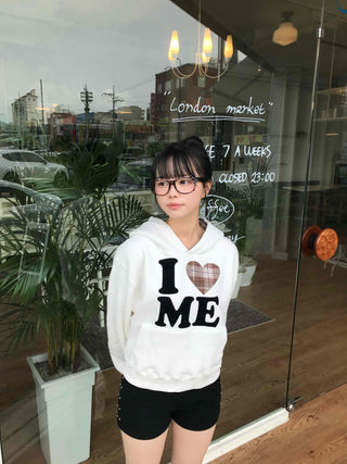 Effortless Chic Fleece-Lined Cotton Lettering Hoodie