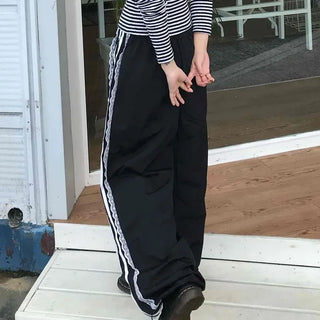 Simple Trendy Lace Track All-Season Long Pants