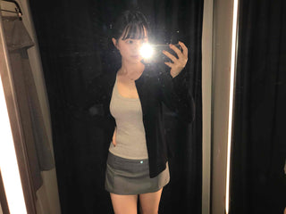 Cut-out Mini Skirt Pants