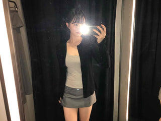 Cut-out Mini Skirt Pants