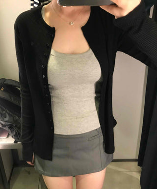 Cut-out Mini Skirt Pants