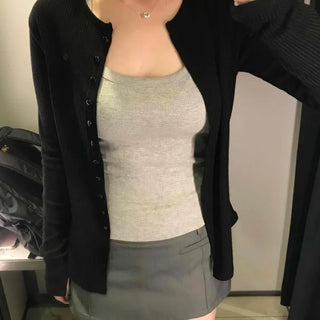 Cut-out Mini Skirt Pants
