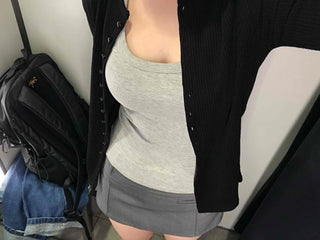 Cut-out Mini Skirt Pants