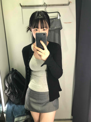 Cut-out Mini Skirt Pants