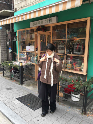 Vintage Sheepskin Collared Midi Coat