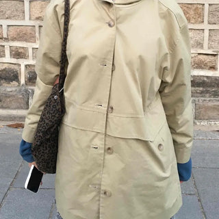 Hooded Oversized Cotton Midi Field Coat