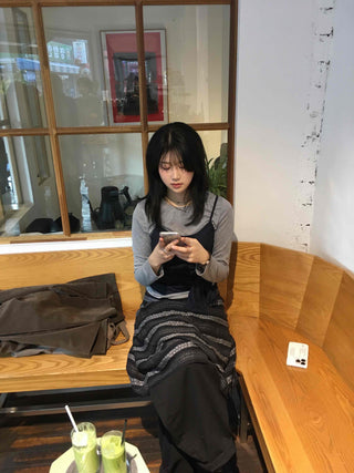 Daily Slim Fit Bustier Layered Long Sleeve Tee