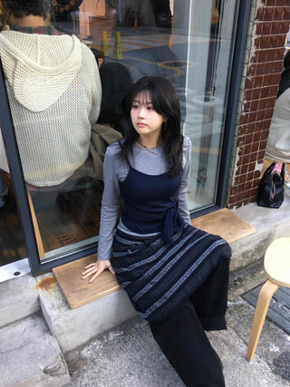 Daily Slim Fit Bustier Layered Long Sleeve Tee