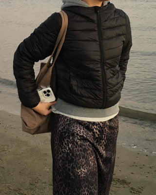 Crop Snap Button Short Padded Lightweight Jumper
