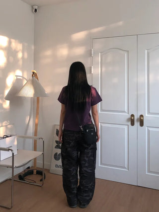 Repearl Camo Wide Cargo Long Pants