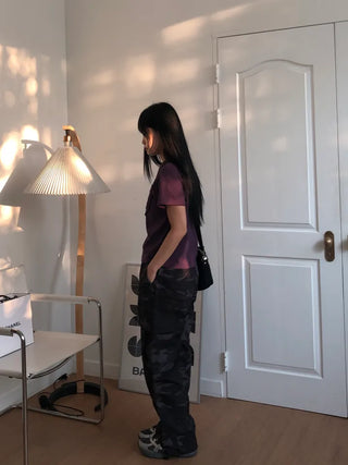Repearl Camo Wide Cargo Long Pants