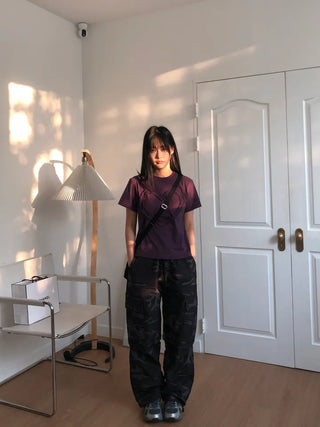 Repearl Camo Wide Cargo Long Pants