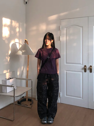 Repearl Camo Wide Cargo Long Pants