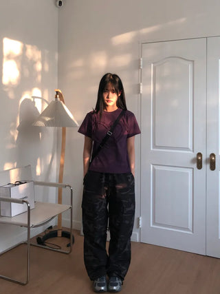 Repearl Camo Wide Cargo Long Pants