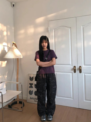 Repearl Camo Wide Cargo Long Pants