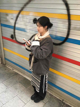 Fleece-lined Tumble Oversized Utility Field Jacket