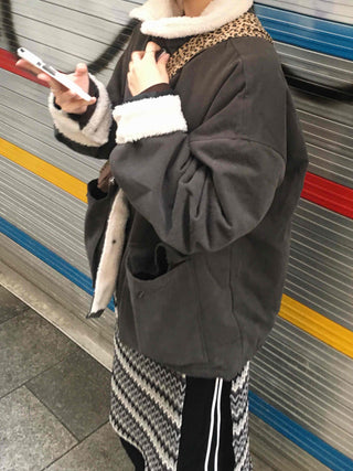 Fleece-lined Tumble Oversized Utility Field Jacket