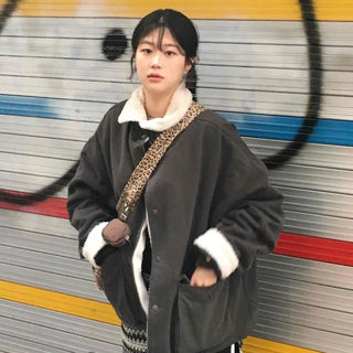 Fleece-lined Tumble Oversized Utility Field Jacket
