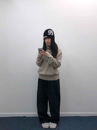 Casual Half Neck Button Cozy Fit Knit