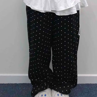 Daily Mini Dot Balloon Fit Elastic Waist Long Pants