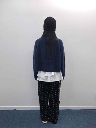 Daily Mini Dot Balloon Fit Elastic Waist Long Pants