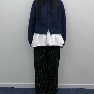 Daily Mini Dot Balloon Fit Elastic Waist Long Pants