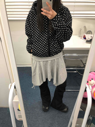 Asymmetrical Layered Midi Skirt