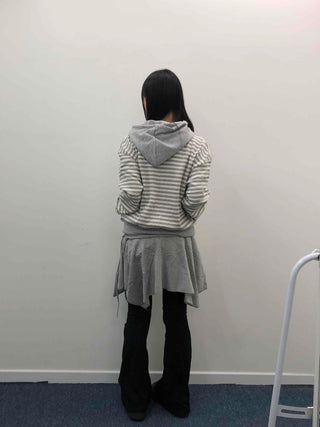 Asymmetrical Layered Midi Skirt