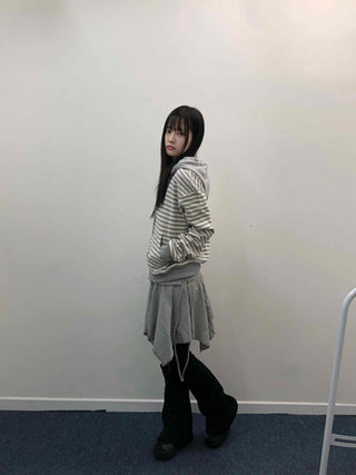 Asymmetrical Layered Midi Skirt