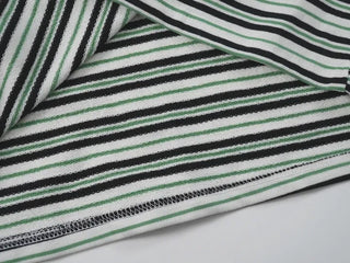 Kuel Striped Oversized Collared Long Sleeve Tee