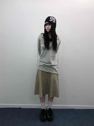 Lettering Vintage Washed Oversized Hoodie