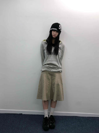 Lettering Vintage Washed Oversized Hoodie