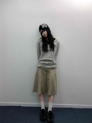Lettering Vintage Washed Oversized Hoodie