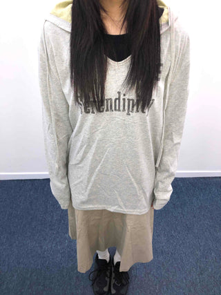 Lettering Vintage Washed Oversized Hoodie