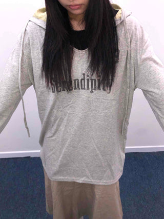 Lettering Vintage Washed Oversized Hoodie